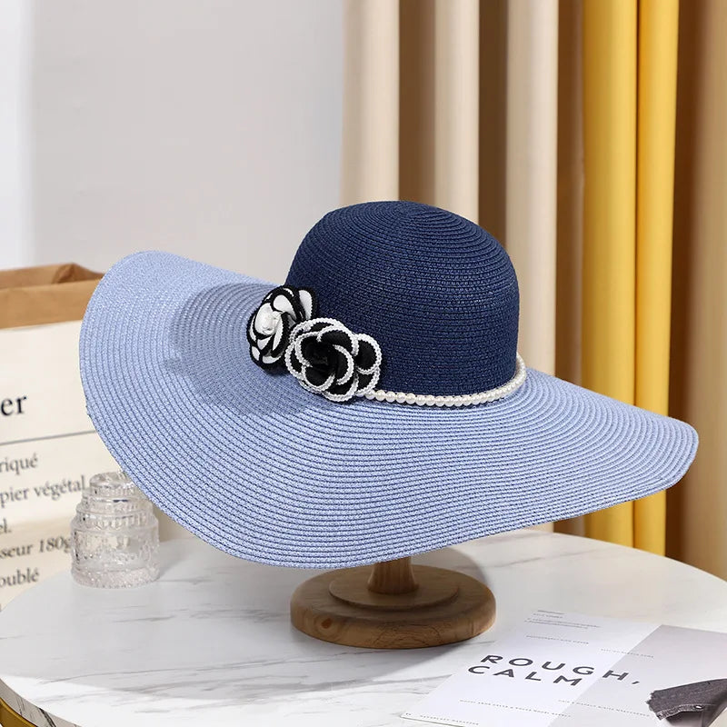 Two Tones Wide Brim Summer Hat