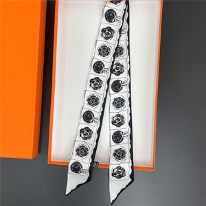 Design Camellia Flower Brand Silk Scarf