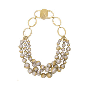 Trendy Vintage Chain  Choker Pearl Necklaces