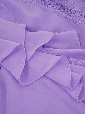 Vacation Bohemian Purple Chiffon Long Dresses