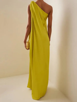 One-shoulder Sleeveless Maxi Dress