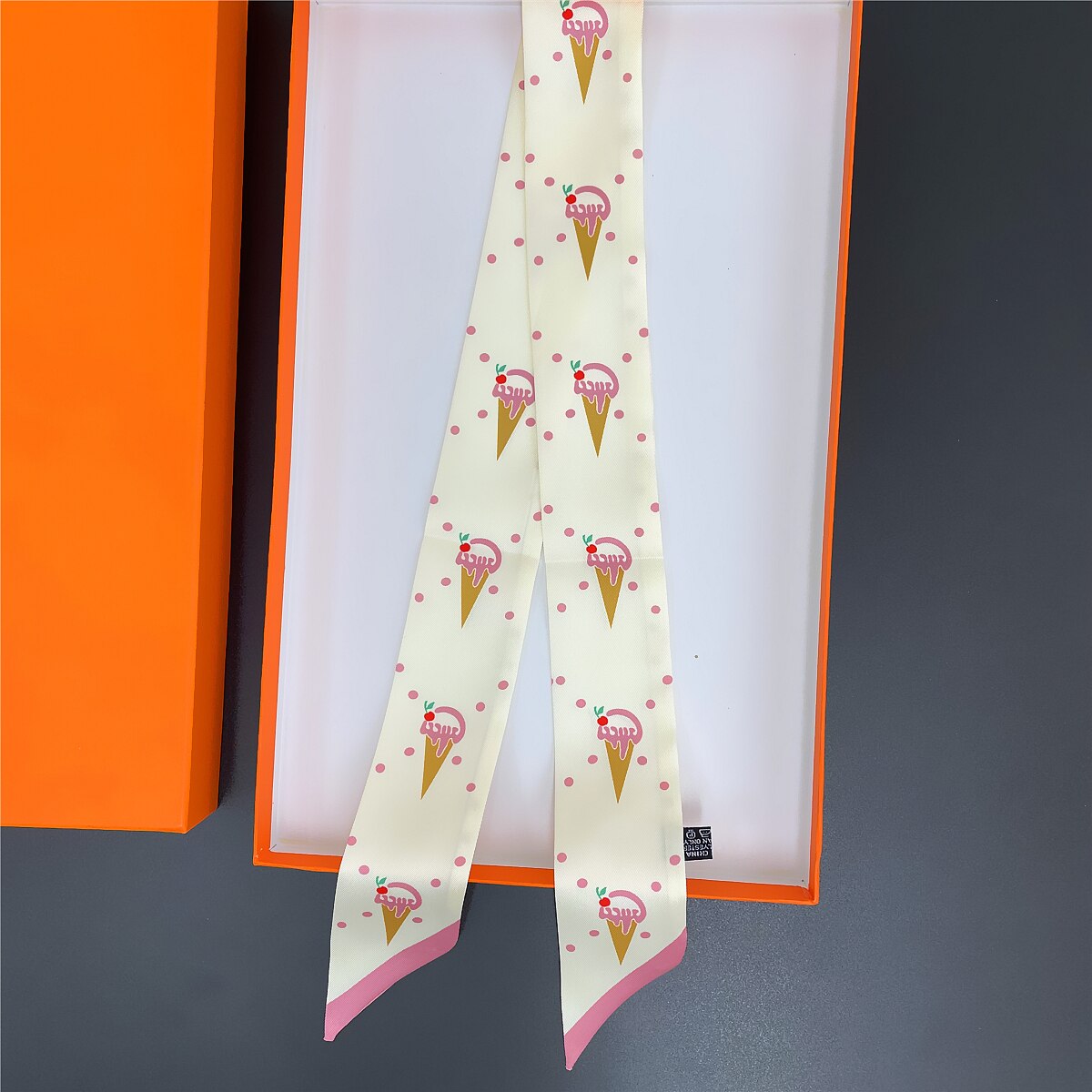 Design Camellia Flower Brand Silk Scarf