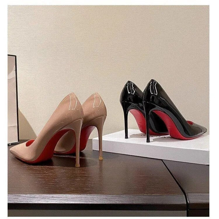 Red soled genuine leather shoes