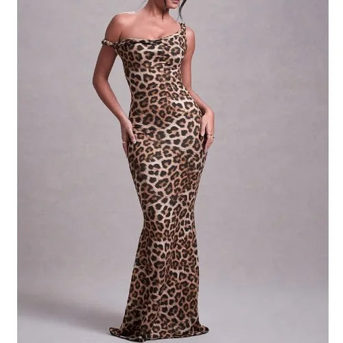 Print Slimming Wrap Body Midi Skirt H-ape Sle Dress