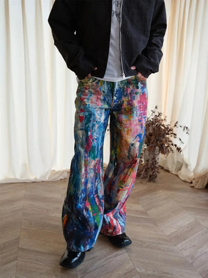 Graffiti Painting Baggy Jeans Pants