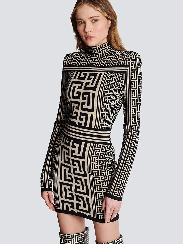 Luxury Jacquard Autumn New Dress