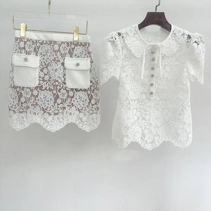 White Lace Crochet Set