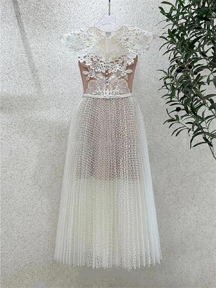 Embroidery Hollow Out Dresses