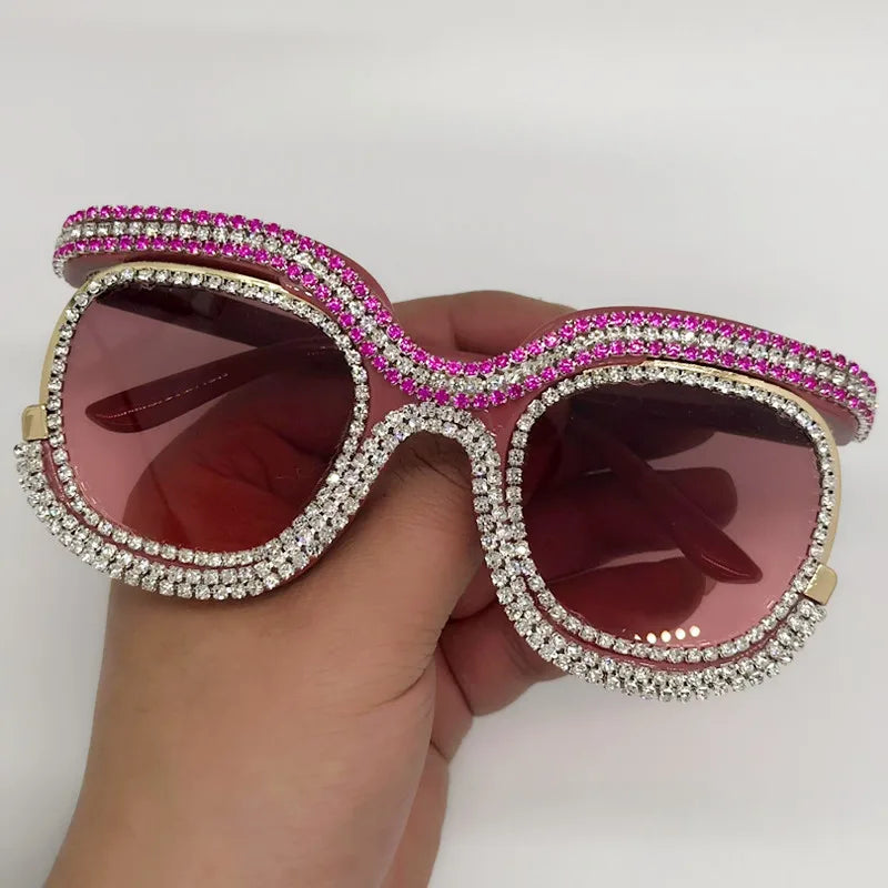 Luxury Oversized Diamond Sunglasses