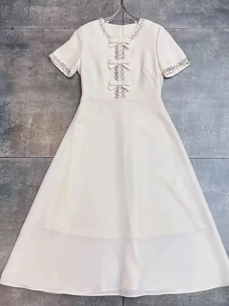 Heavy Industry Luxury Diamond Bow Dress