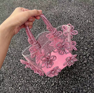 Flower Rhinestone Evening Bags