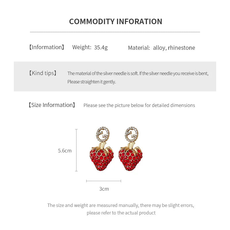 Red Strawberry Earrings