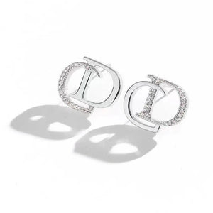 Vintage Double Flower Stainless Steel Acrylic with Leaf Flower Pendant Earrings