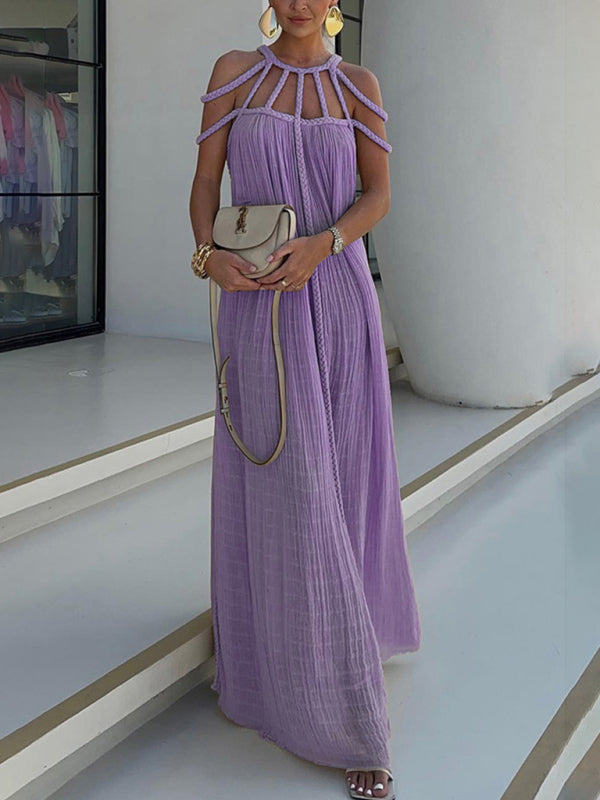 New casual drawstring holiday loose fashion dress 😍 Ship from USA👍