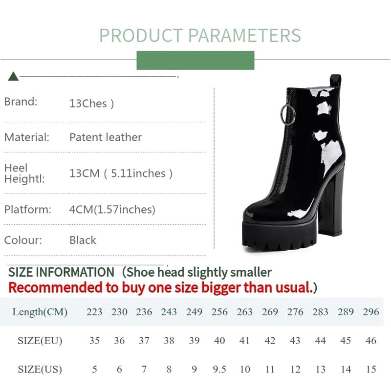Comfy Elastic Platform Chunky Heel Leather Boot