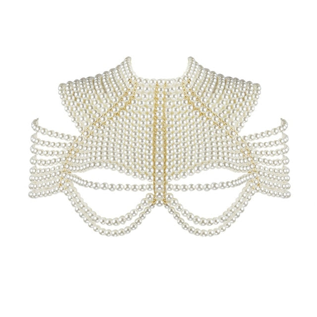 European Multi Layer Pearl Hollow Our Shawl