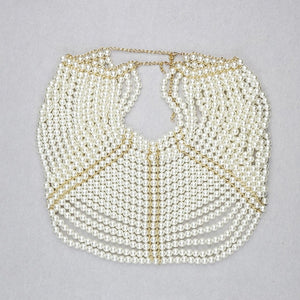 European Multi Layer Pearl Hollow Our Shawl
