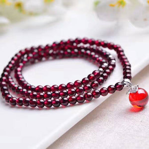 Natural Garnet Wine Color Bracelet