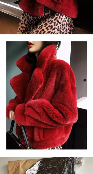 100% Real Mink Fur Coat