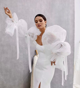 Translucent Organza Puff Sleeve