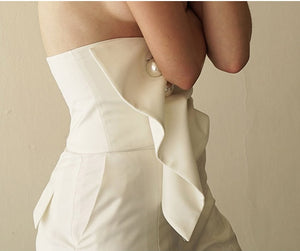 Pearl Buckle Plaid Belt