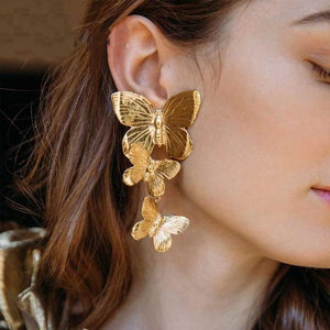Butterflies Drop Earring
