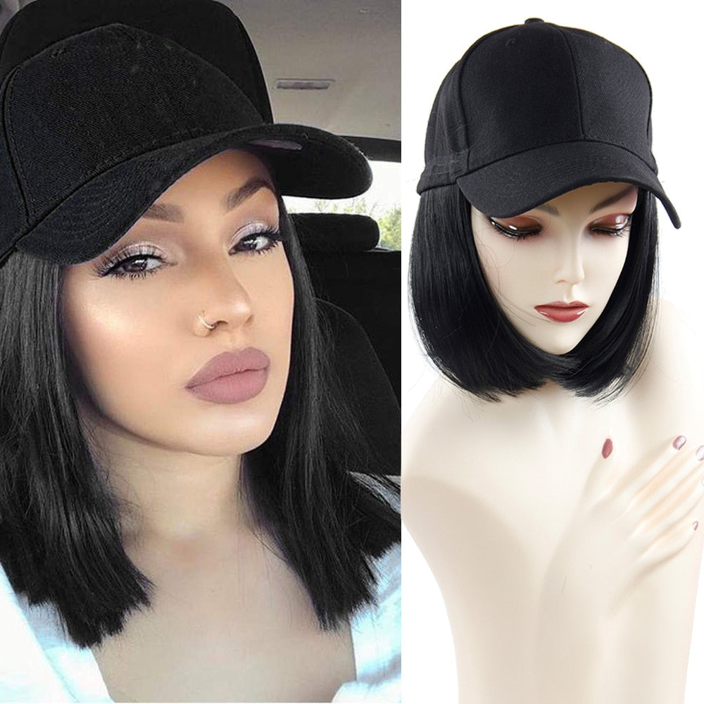 Baseball Cap Short Wig