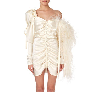 Chic Silk Feather Dress