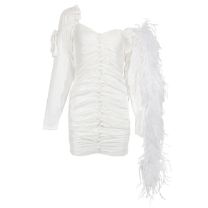 Chic Silk Feather Dress