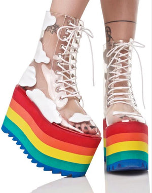 Rainbow Platform Shoe