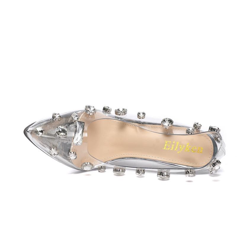 Rivet Crystal Transparent Shoe