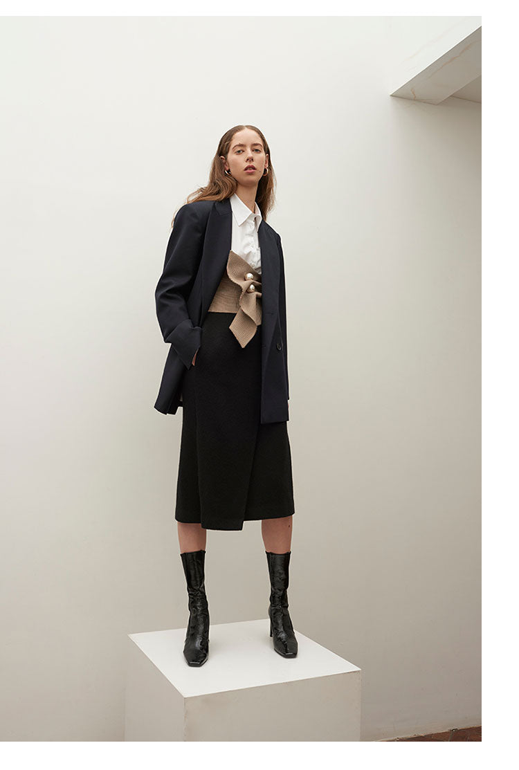 Pearl Buckle Plaid Belt