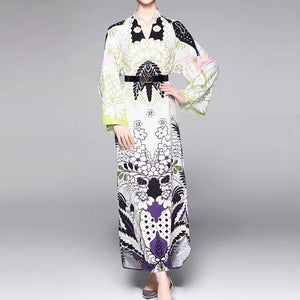 Designer Vintage Printed Dress
