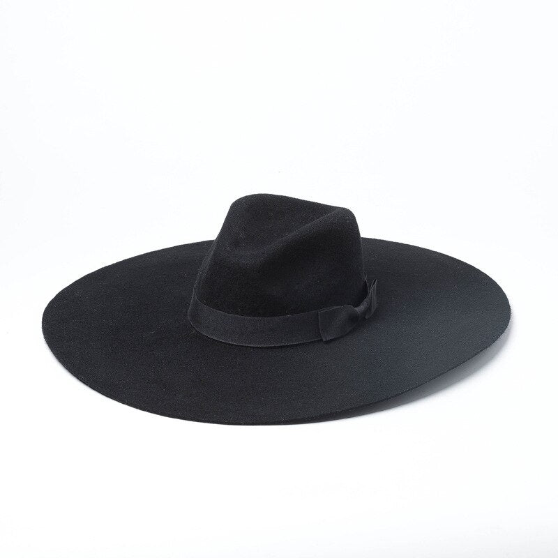 Green Woolen Jazz Top Hat Catwalk Style Felt Hat