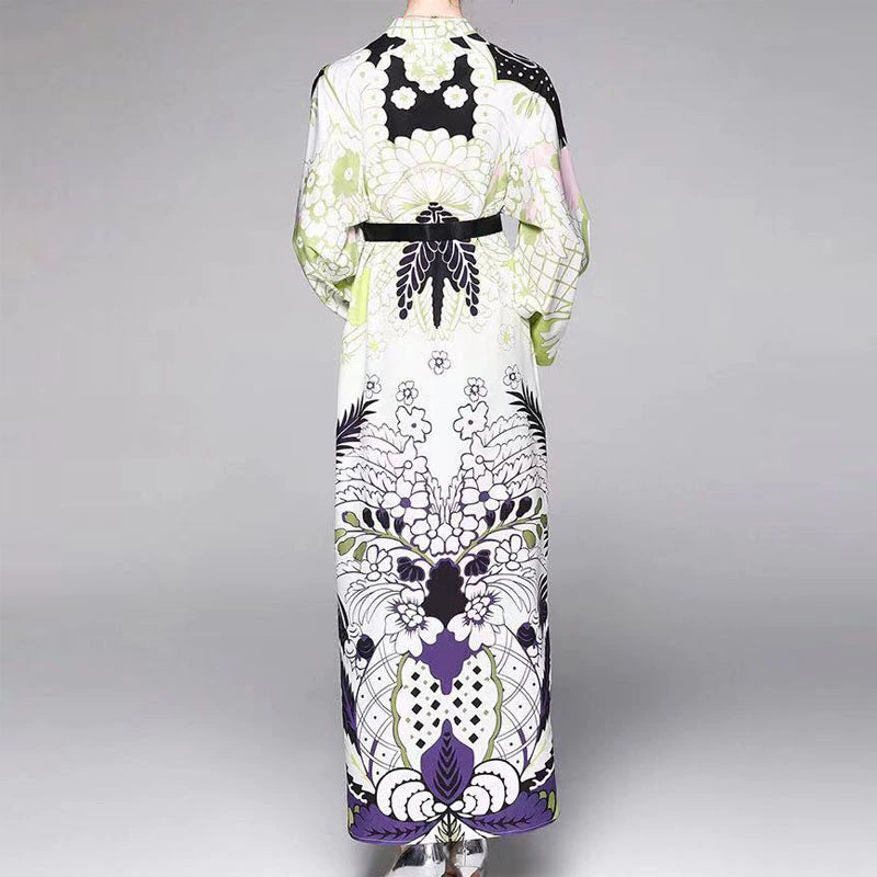 Designer Vintage Printed Dress