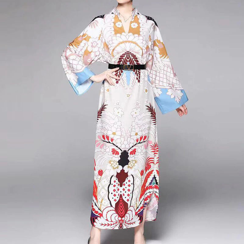 Designer Vintage Printed Dress