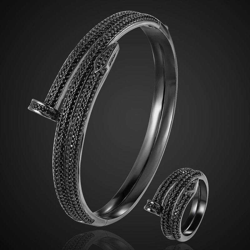 Copper Love Bangle Ring Set