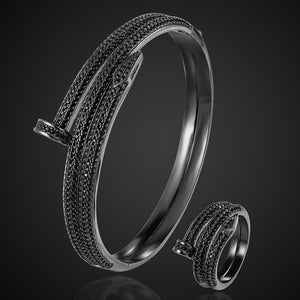 Copper Love Bangle Ring Set