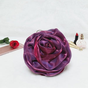 Purple Pink Red Ivory Gold Flower Rose Evening Bag