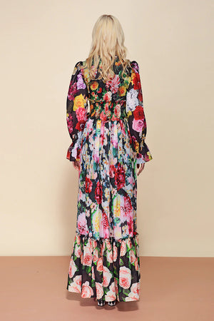 Runway Floral Print Elegant Dress