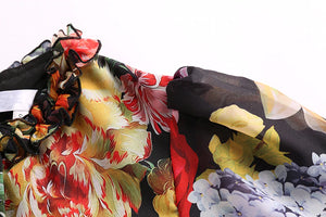 Runway Floral Print Elegant Dress