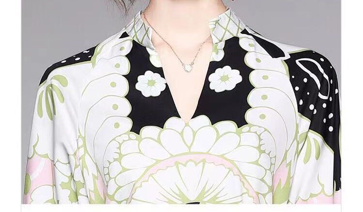 Designer Vintage Printed Dress