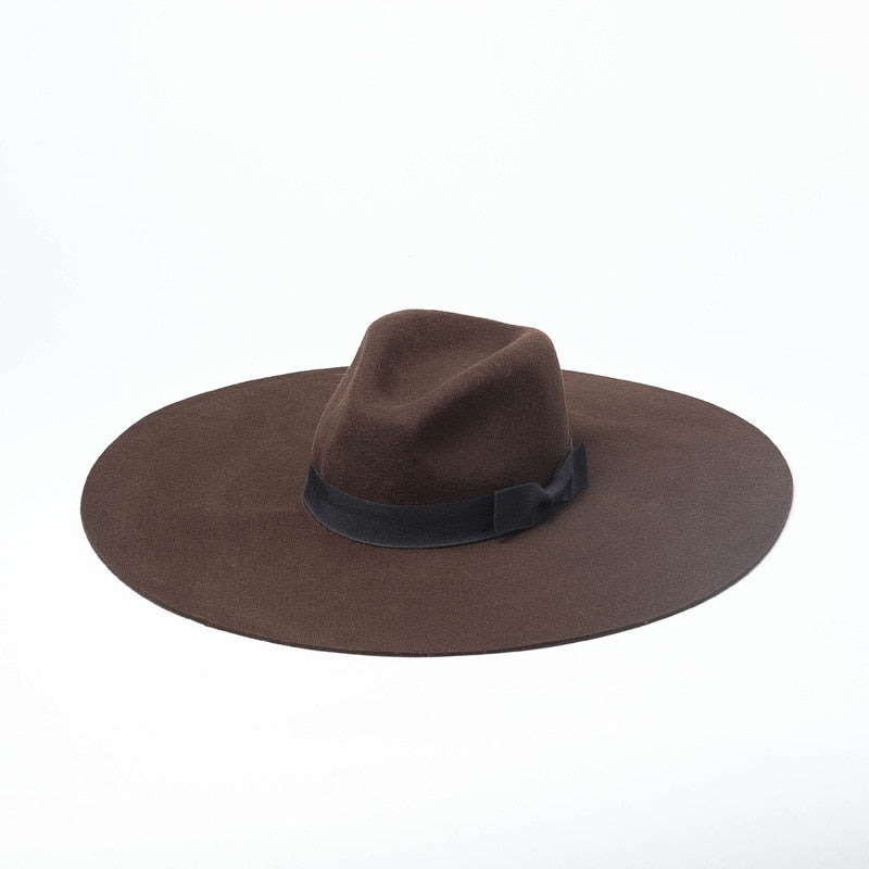 Green Woolen Jazz Top Hat Catwalk Style Felt Hat
