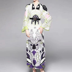 Designer Vintage Printed Dress