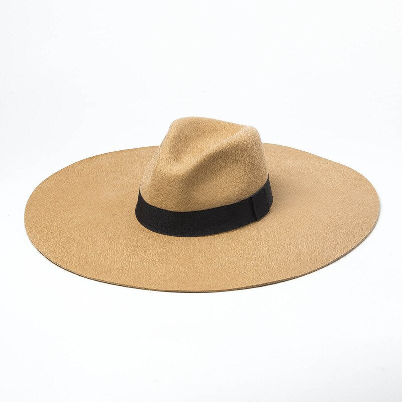 Green Woolen Jazz Top Hat Catwalk Style Felt Hat