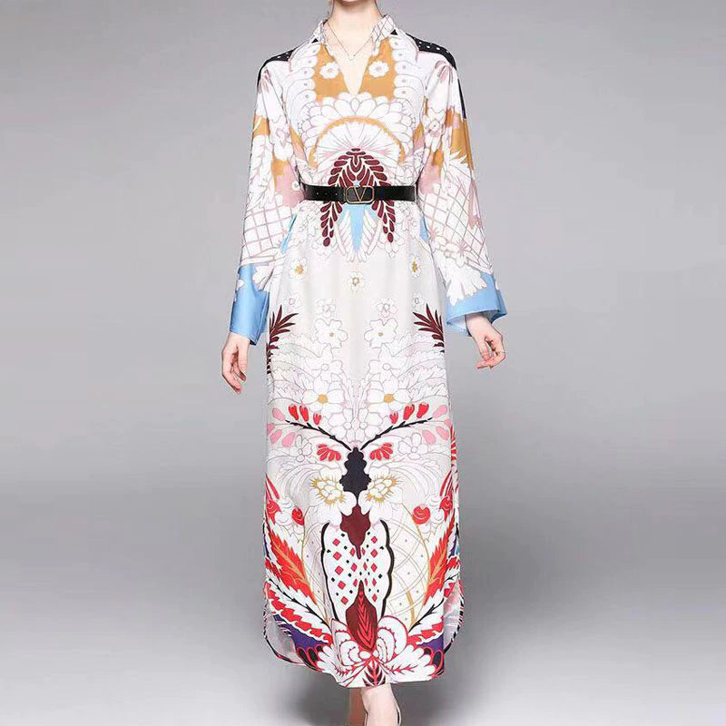 Designer Vintage Printed Dress