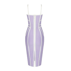 Striped Patchwork Bandage Dress