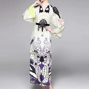 Designer Vintage Printed Dress