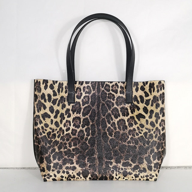Italy Luxury Print Travel Shoulder Bag Floral Textured-Leather handbag