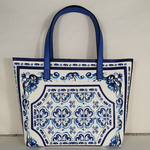 Italy Luxury Print Travel Shoulder Bag Floral Textured-Leather handbag